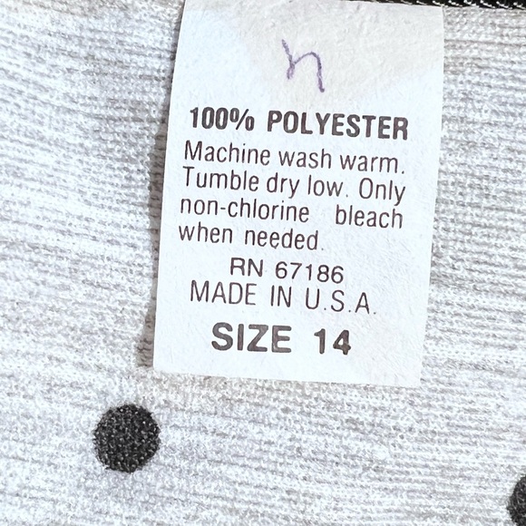 VINTAGE 80s peplum ruffle waist midi dress column pencil puff shoulder polka dot - Picture 10 of 13